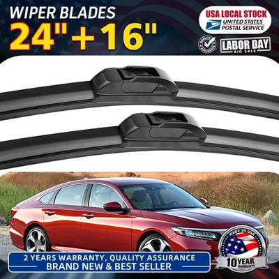 For Lexus LS430 Accessories Brand New Pair Front Windshield Wiper Blades 24"&16" - Image 1 of 4