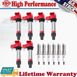HIGH PERFORMANCE Ignition Coils + Spark Plugs for Chevrolet Buick Cadillac 3.6L - Picture 1 of 20