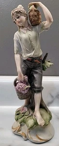 Lenwile China Ardalt Japan Hand Painted Man With Fruits Baskets Figurine 7781A - Picture 1 of 6