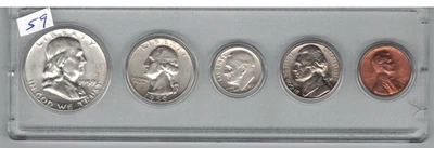 1959 BIRTH YEAR 5 COIN SET - 90% SILVER COINS (3) Included CIRCULATED SET - Image 1 of 2