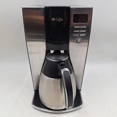 Mr. Coffee 10 Cup Programmable Coffee Maker Stainless Thermal Carafe Cracks - Image 1 of 4