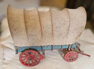 Raro Antiguo Trabajo Vendedor Muestra Cubierta Vagón con Lienzo Muy Detallado Foto 1 de 4