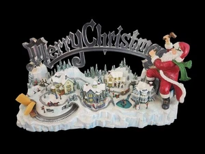 Bradford Thomas Kinkade Santas Inspiration Village Lights Music Train Motion 17" - Picture 1 of 9