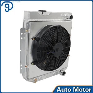 3 Row Aluminum Core Radiator W/ Fan Shroud For Ford Ranchero 1960-1965 - Picture 1 of 9