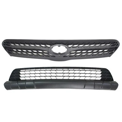 New Front Bumper Upper Lower Grille For 2005-2008 Toyota Matrix Textured Black Foto 1 de 4