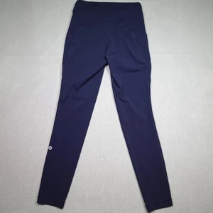 Pantalones Lululemon para mujer 4 azul marino tiro alto ajustados atléticos yoga gimnasio entrenamiento - Imagen 1 de 12