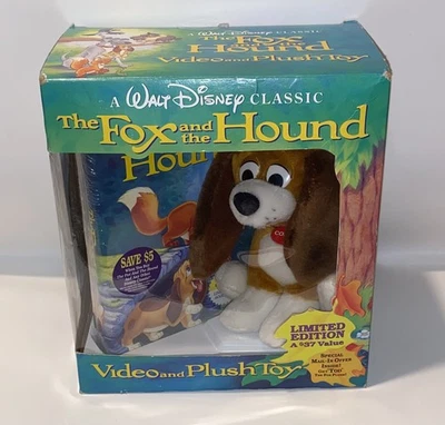Disney The Fox And The Hound VHS Video And Plush Toy Boxset Sealed #2485 - Image 1 of 4
