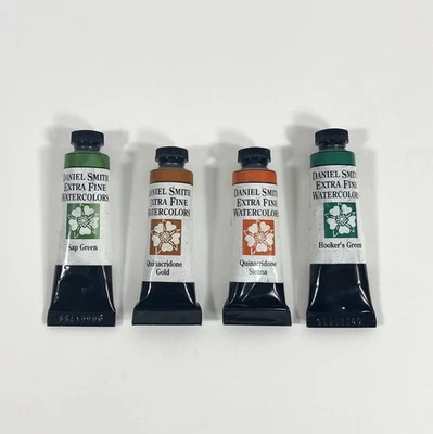 Daniel Smith PO49 Lote Acuarelas Extra Finas Quinacridona Oro Savia Verde Nuevo de Lote Antiguo Foto 1 de 4