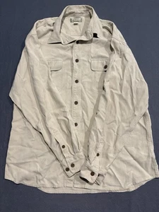 Camisa Tommy Bahama Hombre L Tostada Texturizada Abotonada Manga Corta 100% Seda - Imagen 1 de 7