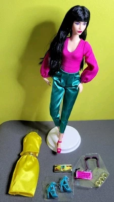 Barbie Hecha para Moverse Signature Looks Modelo #19 DEBOXED Muñeca Alta Cuervo Completa Foto 1 de 4