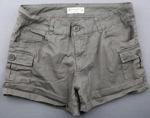 Pantalones cortos de sarga para mujer Angel Kiss de altura media gris elásticos talla 11 (31x3) - Imagen 1 de 4