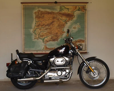 Mapa de pared escolar Pirineos Península Iberia España Portugal 162x123 ~ 1925 vintage Foto 1 de 4