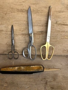 3 Vintage Scissors - BROWN&BIGELOW Germany / Small Germany Scissors & Sou Sup - Picture 1 of 21