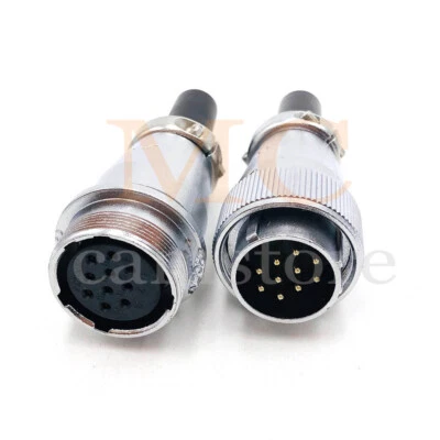 WS24 10Pin Chassis Panel Mount Metal Aviation Connector, Industrial Connector - Image 1 of 4