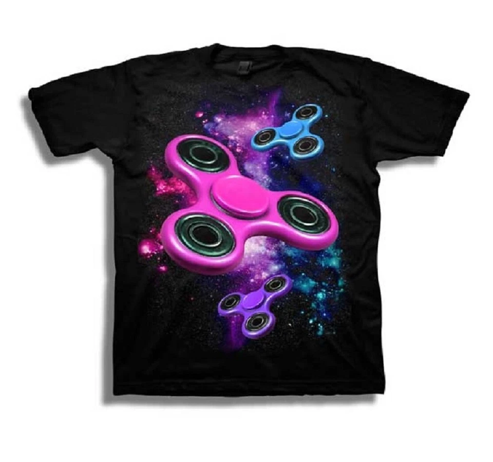 Camiseta gráfica para niños Spinner Space púrpura juvenil camiseta suave talla XL Foto 1 de 1
