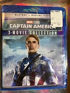 Captain America: 3-Movie Collection (Blu-Ray 2021 Digital) New Sealed
