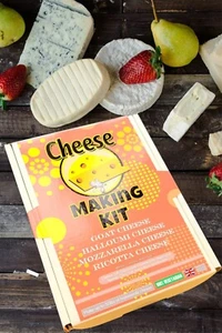 Cheese Making KIT Makes 4 Different Cheeses Goat-Halloumi-Mozzarella-Ricotta - Picture 1 of 8