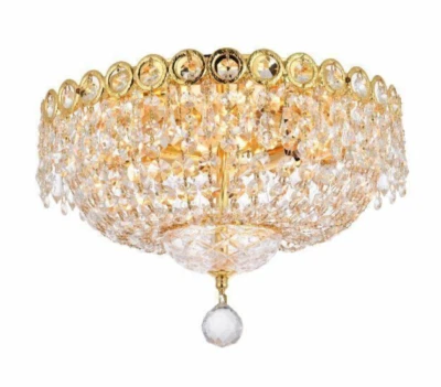 Araña Cristal Montaje Al Ras Luz Cocina Dormitorio Pasillo Comedor 14" Foto 1 de 4