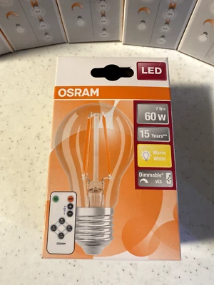 Osram LED StarLED STAR+ Step DIM Remote A 60 DIMMABLE E27 OSRAM 806 Im 7w=60w - Immagine 1 di 4