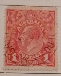 Lot of 2 Australia 1918 Stamps - 1 Penny and 2 Pence Stamps - King George V - Picture 1 of 2