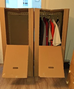 2 Umzugskartons für Kleidung XXL 126x58x54 cm - Bild 1 von 1