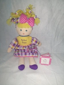 Vintage Plush Doll by Eden with My Hair Do Style Book Pocket "My First Friend" - Picture 1 of 8