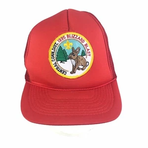 Vintage Pfadfinder Blizzard Blast Mütze 90er Jamboree rot Trucker Snapback Baseball - Bild 1 von 8