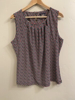 Blusa náutica Tommy Hilfiger para mujer talla XL sin mangas estampado geométrico logotipo Foto 1 de 4