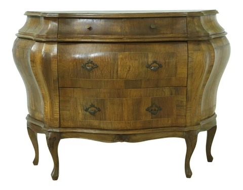 F53623EC: Antique Italian Olivewood & Yew Commode Cover