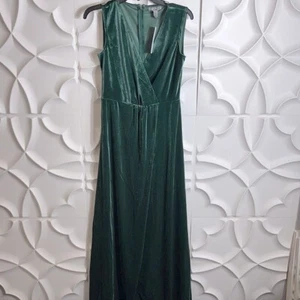 NUEVO CON ETIQUETAS LOVE BY DESIGN Vestido Terciopelo Verde M. (98) - Imagen 1 de 4