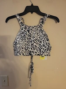 Women's Strappy Back Bikini Top Animal Print Medium 8-10 All in Motion. B91 - Picture 1 of 2