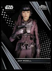 2023 Topps STAR WARS CROMADO NEGRO ZAM WESELL REFRACTOR 178/199 #36 - Imagen 1 de 2