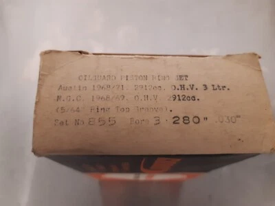 MG. MGC. MGCGT. 6cylinder piston ring set plus 30 NOS - Image 1 of 3