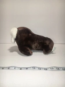 Sea World 12" Walrus Plush Vintage 1988 Brown White Stuffed Animal Toy - Picture 1 of 5