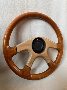 Italvolanti wood 4 spoke steering wheel (rare like Nardi, Personal, Momo, Raid) - Picture 1 of 8