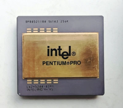 Intel Pentium Pro SU103 retro CPU, model BP80521180256K, high collectible value - Image 1 of 2