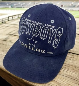 Cappello berretto snapback vintage anni 90 NFL Dallas Cowboys Lee Sport blu e bianco con licenza - Foto 1 di 13