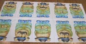 VINTAGE PANEL OF 5 1987 PILLOKINS TED D O'CASEY SNORELAND CUT AND SEW YOUR OWN! - Picture 1 of 7