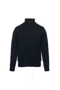 Wetterfester schwarz melierter Pullover mit durchgehendem Reißverschluss S 125 $ - Bild 1 von 4
