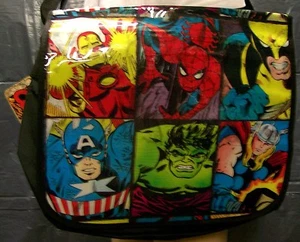 Marvel Comics MESSENGER BAG- SPIDER-MAN, HULK, THOR, CAP, IRON-MAN, WOLVERINE - Picture 1 of 3