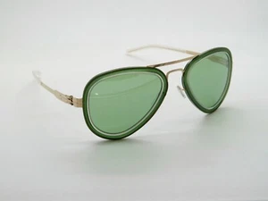 IC BERLIN Rinaldo P. Rose Gold/Olive Green Aviator 52mm Sunglasses - Picture 1 of 7