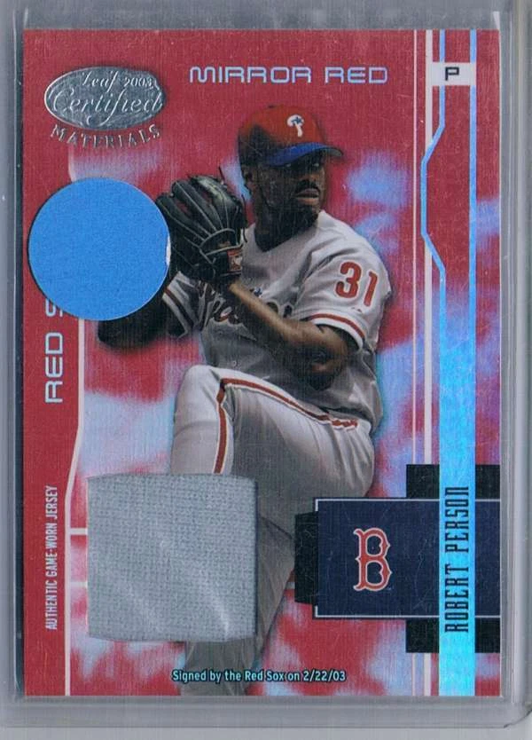 2003 Leaf Certified Materials #145 Robert Person NM-MT MEM - Image 1 of 1