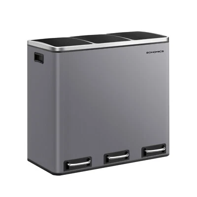 Mülleimer Küche, 3 x 18 L, Mülltrennsystem 3 Fächer, Abfalleimer LTBDE054G01 - Bild 1 von 4