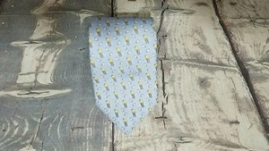 Corbata de cuello de seda Vineyard Vines EE. UU. azul hecha a mano con tema de pájaro 58" como nueva - Imagen 1 de 6