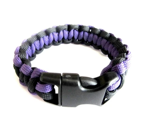 Colorado Rockies Team Colors Paracord Bracelet - Purple and Black Cover