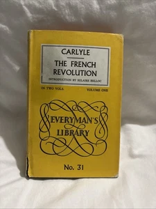 Carlyle The French Revolution Everyman’s Library No. 31 Volume One 1966 GC - Imagen 1 de 17