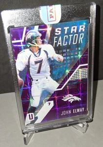 🔥John Elway 2017 Panini incomparable factor estrella púrpura pequeño hiperplaid SP/49 - Imagen 1 de 4