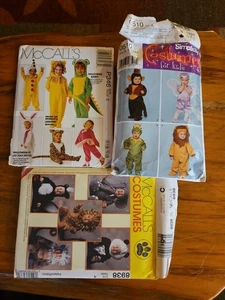 3 Toddler Halloween Costume Sewing Patterns- Age 1-4, Monkey, Elephant, Frog + - Picture 1 of 8