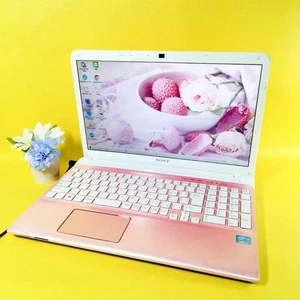 SONY VAIO Pink Intel Core i5 Windows 10 SSD 256GB 4GB CD DVD - Picture 1 of 10