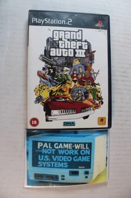 Grand Theft Auto III (Sony Playstation 2 PS2) W/ Manual PAL not for U.S. console - Image 1 of 4